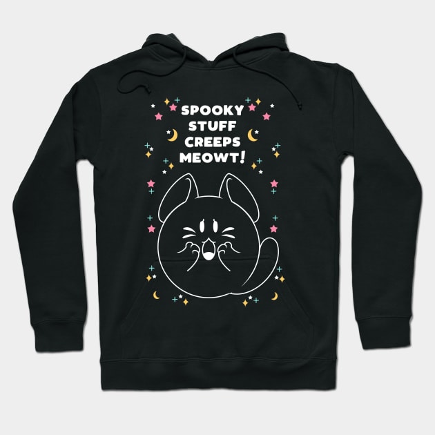 Spooky Stuff Creeps Meowt! Hoodie by Pupcakes and Cupcats